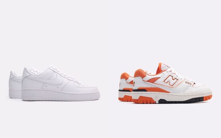 Сравнение Nike Air Force 1 Low и New Balance 550