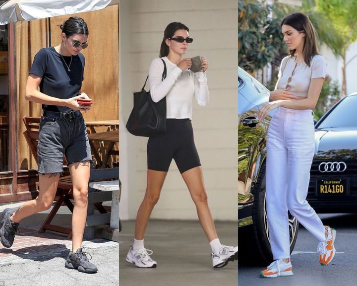 Знаменитости в кроссовках. Кендалл Дженнер