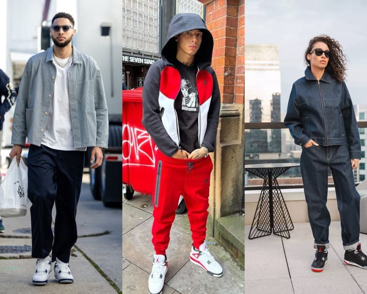 С чем носить кроссовки Air Jordan 4. 27 примеров из Pinterest