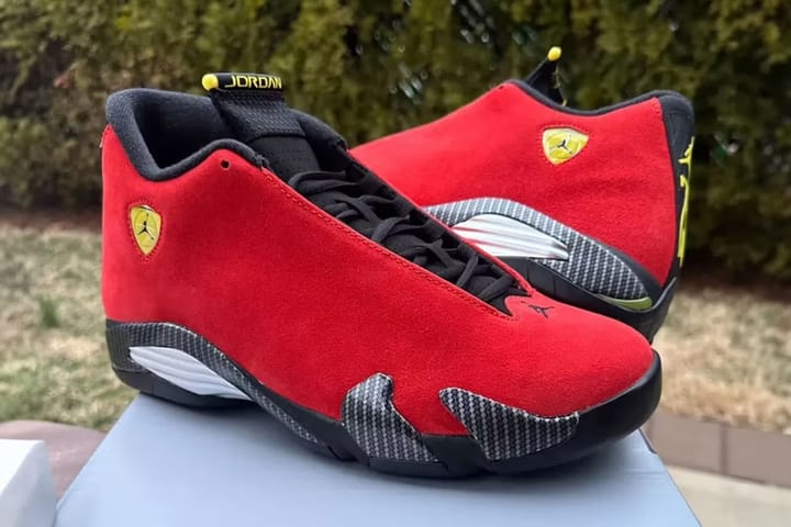 Первый взгляд на кроссовки Air Jordan 14 «Ferrari»