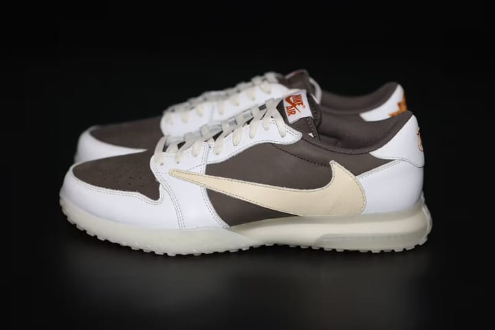 Редкие фотографии сэмпла Travis Scott x Air Jordan 1 Low Turf «Reverse Mocha»