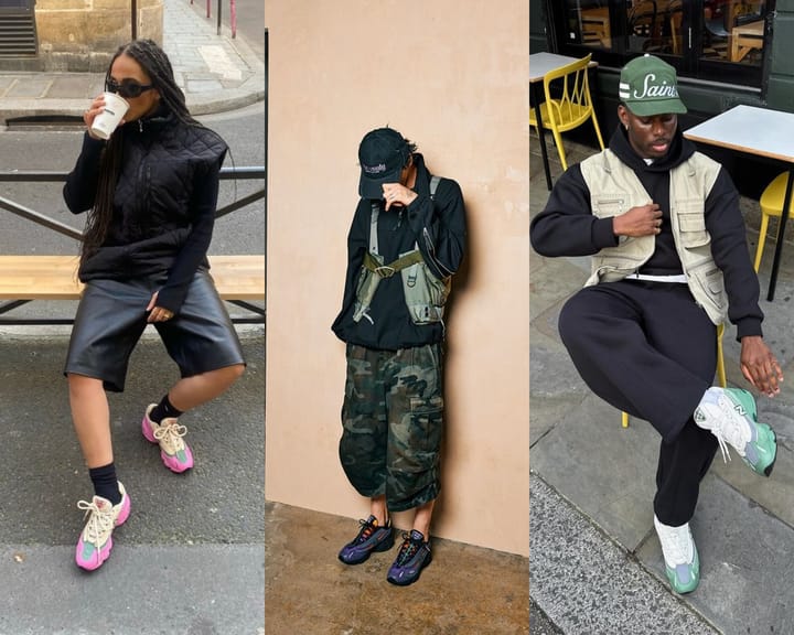 Как стилизовать кроссовки New Balance 1000. 18 примеров из Pinterest